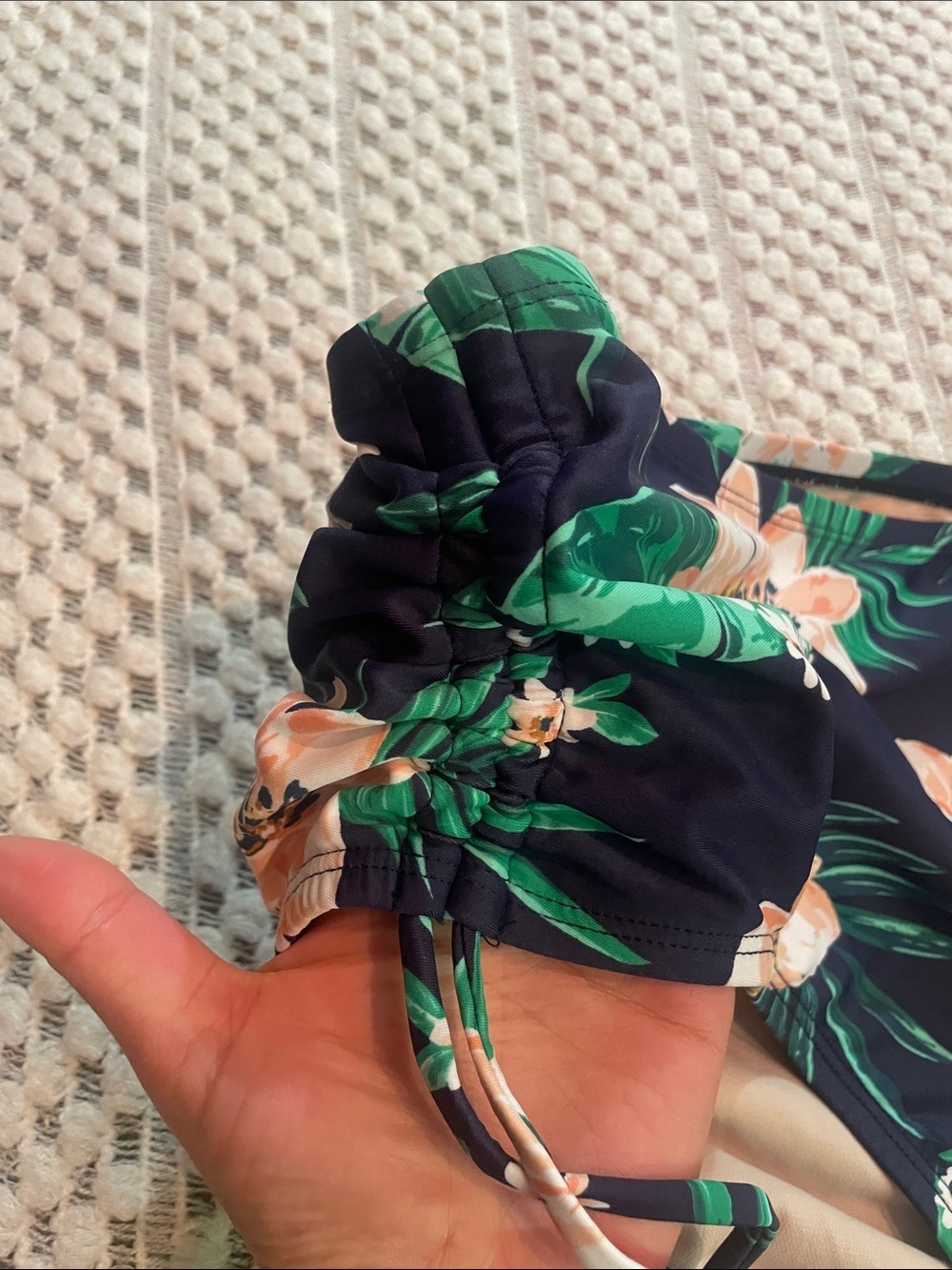 Kona Sol High Waist Floral Bikini Bottom 20W 22W Ruched Cinch Plus Size Swim - Picture 4 of 13